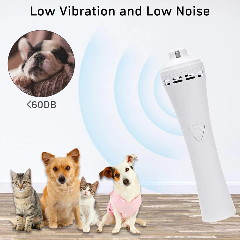Benepaw  Efficient Dog Nail Grinder Dust Suction 3 Speed Painless Low Noise Pet Grooming Tools USB Charging Nail Trimmer - imagen 5