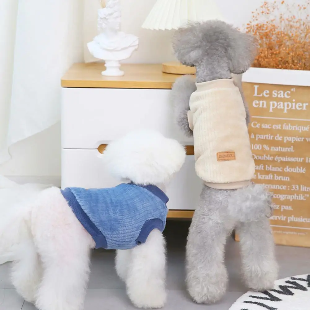 Suéter para mascotas, abrigo para cachorros pequeños, chaquetas, sudadera de Color sólido, mantiene el calor, agradable para la piel, sudadera de lana para perros - imagen 4