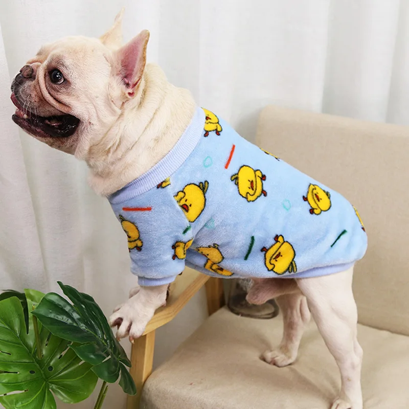 Ropa de invierno con estampado de leopardo para perros pequeños, sudaderas con capucha de franela cálida para Bulldog Francés, gatito, traje de fiesta, sudaderas para cachorros - imagen 5