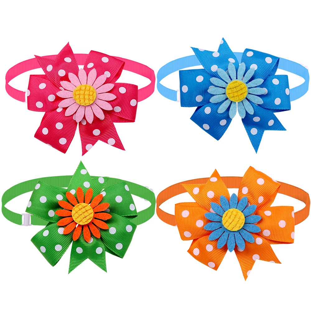 Pajarita de girasol para mascotas, accesorios para cachorros, 50 unidades - imagen 5