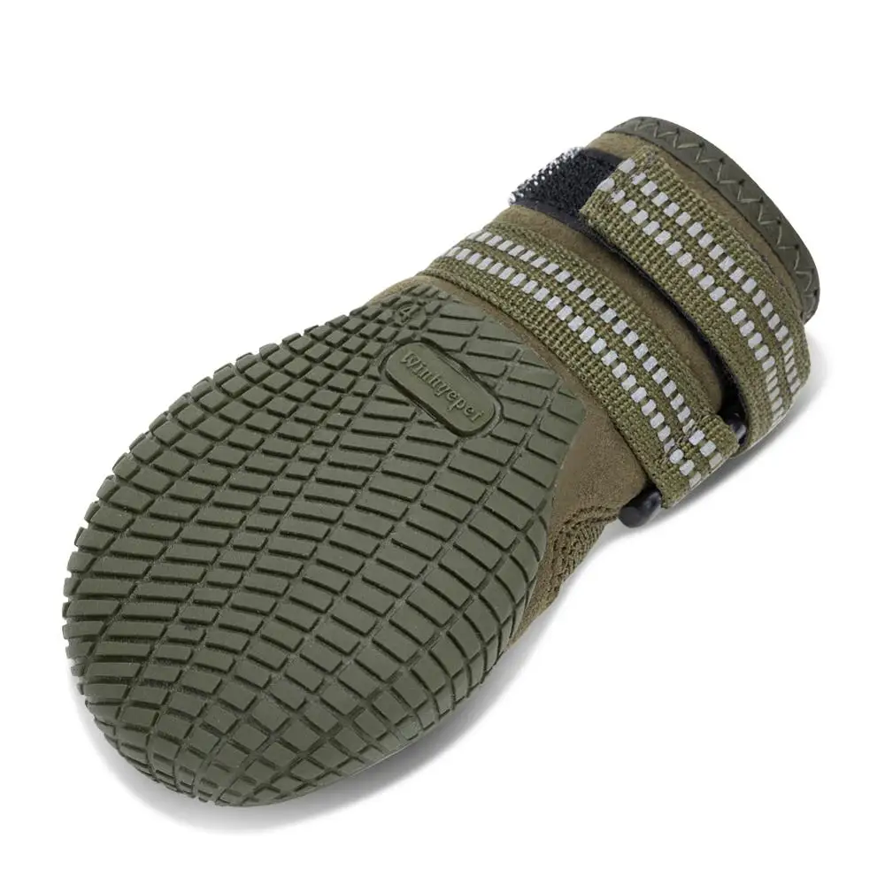 TRUELOVE zapatos para mascotas impermeables antideslizantes para cachorros perros medianos y grandes protegen los pies de mascota verde militar nieve de invierno 2/4 unids/set YS1891 - imagen 5