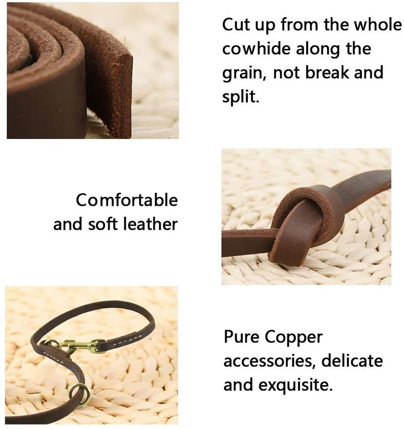 Benepaw, correa multifuncional de cuero genuino para perros, manos libres, corta, mediana y larga, correa de entrenamiento para mascotas para perros pequeños, medianos y grandes - imagen 5
