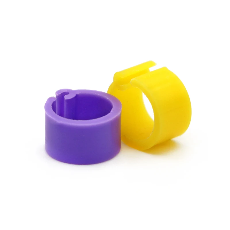 Anillos de plástico para pies de palomas, 10 colores, diámetro interior de 8mm, 100 unidades - imagen 2