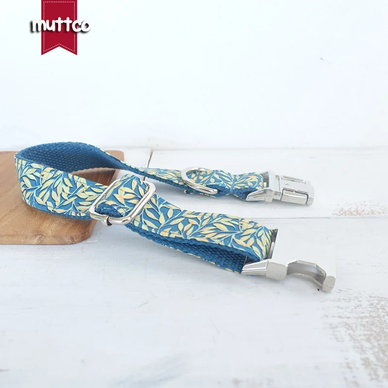 MUTTCO Collar de perro grabado, correa de entrenamiento para caminar para perros, nombre personalizado de perro THE GOLDEN LEAVES, accesorio para perros, suministro para mascotas UDC089 - imagen 2