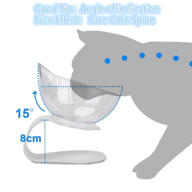Cuenco doble antideslizante para gatos, tazones para comida y agua para mascotas, cuenco para mascotas, Protector de columna Cervical para gatos, cuenco de alimentación, suministros para gatitos - imagen 3