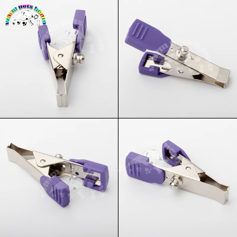 5 uds animales reutilizables mascotas perro gato veterinario ECG/EKG Clip de cocodrilo electrodos para Cable a presión equipo veterinario - imagen 3