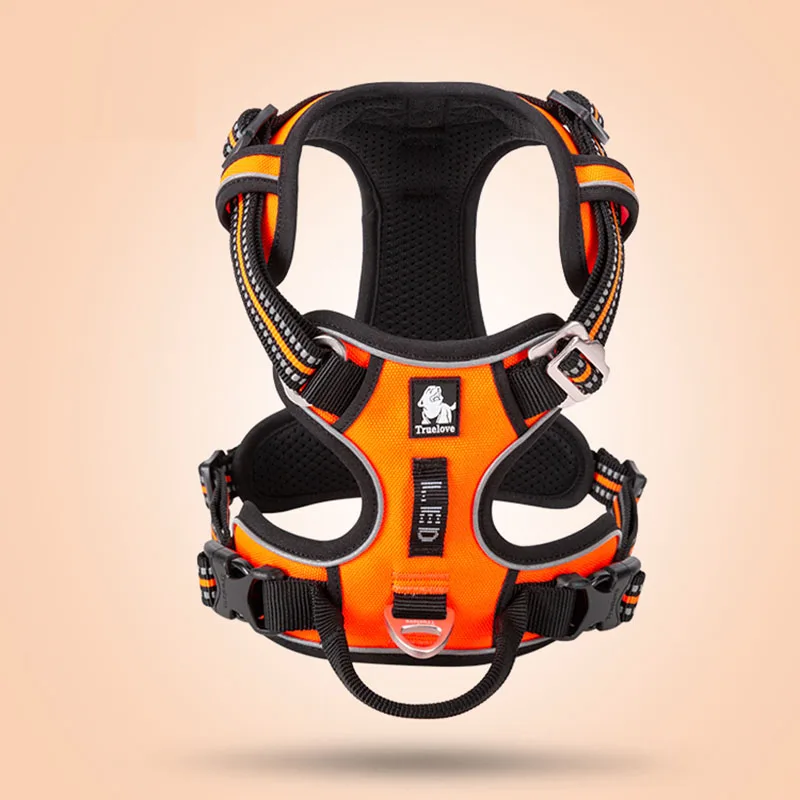 Orange dog harness