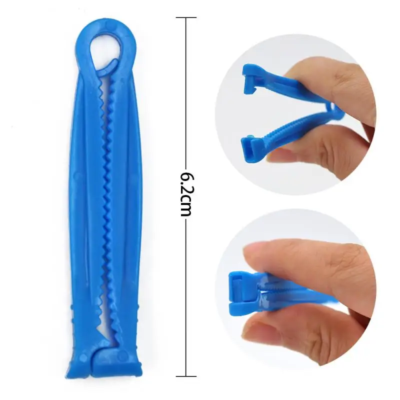 Abrazaderas desechables para cordón Umbilical, 50 Uds., plástico, azul, blanco, cerdito, ombligo Umbilical, abrazadera para cordón, animales, cordero, cabra, cachorro, Kit de parto - imagen 3
