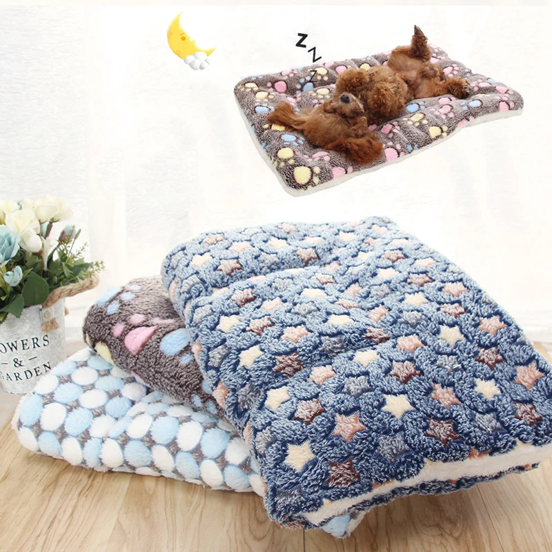 Cama para perros, cama suave y cálida para gatos, manta para perros, funda para dormir para cachorros, cojín de toalla para perros pequeños, medianos y grandes, sofá para perros