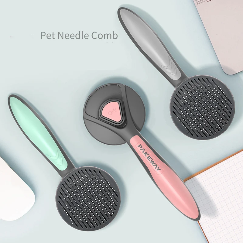 Nuevo cepillo para Gato, herramienta de masaje, cepillo para perros para pelo largo, productos para el cuidado de gatos, peine para mascotas, antifgas, accesorios para perros y gatitos
