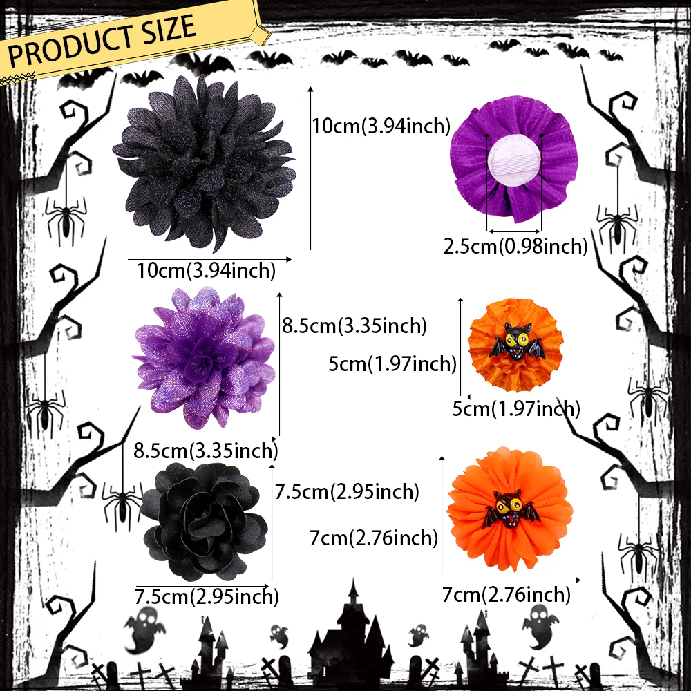 Pajarita para perro Halloween - detalle del lazo decorativo