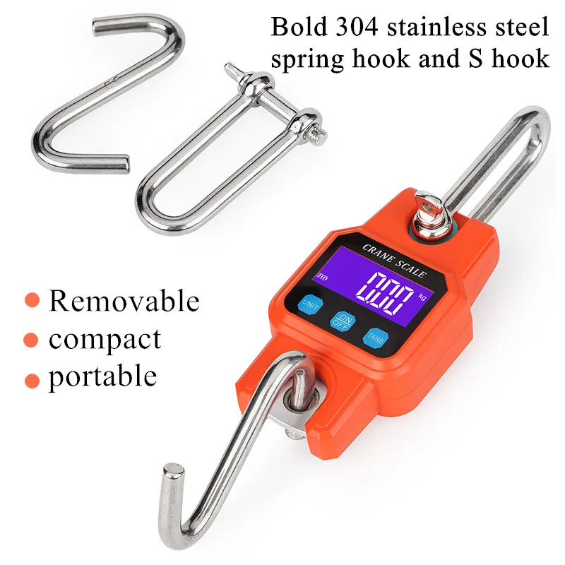 Báscula de grúa Bluetooth de 300kg/50g báscula de gancho colgante Digital recargable peso electrónico USB peso resistente de acero inoxidable - imagen 5