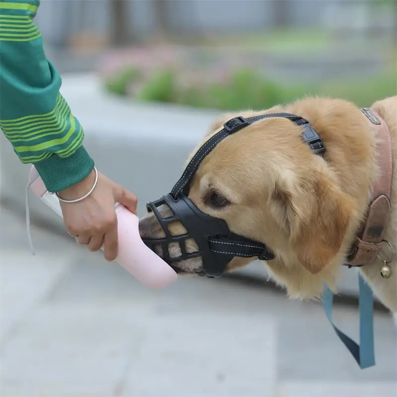 HOOPET-mascarillas duraderas para mascota, máscaras de seguridad de Gel de sílice, transpirables, antimordeduras, Boca de perro, Golden Retriever, bozal de Alaska - imagen 3