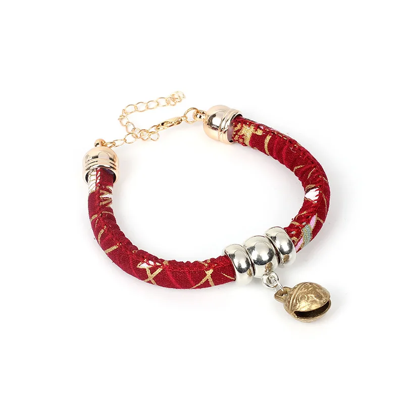 Collar de campana de cobre hecho a mano para perros y gatos, collar de estilo étnico, serie japonesa - imagen 4