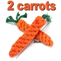 2 Carrot Dog Toy