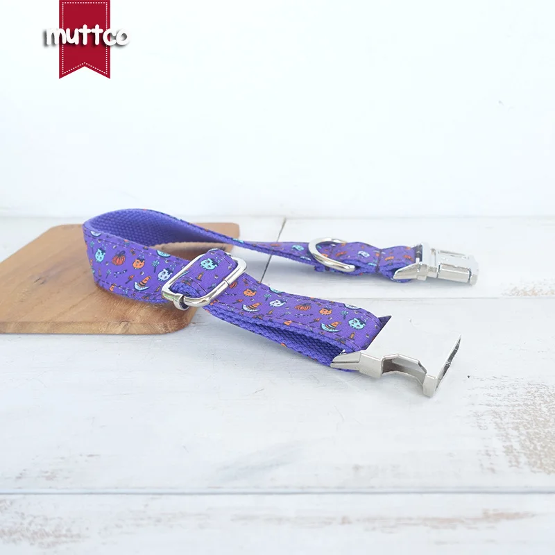 MUTTCO Collar de perro grabado entrenamiento para caminar correa de perro nombre de perro personalizado THE HELLOWWEEN NIGHT entrenamiento de seguridad UDC091 - imagen 2