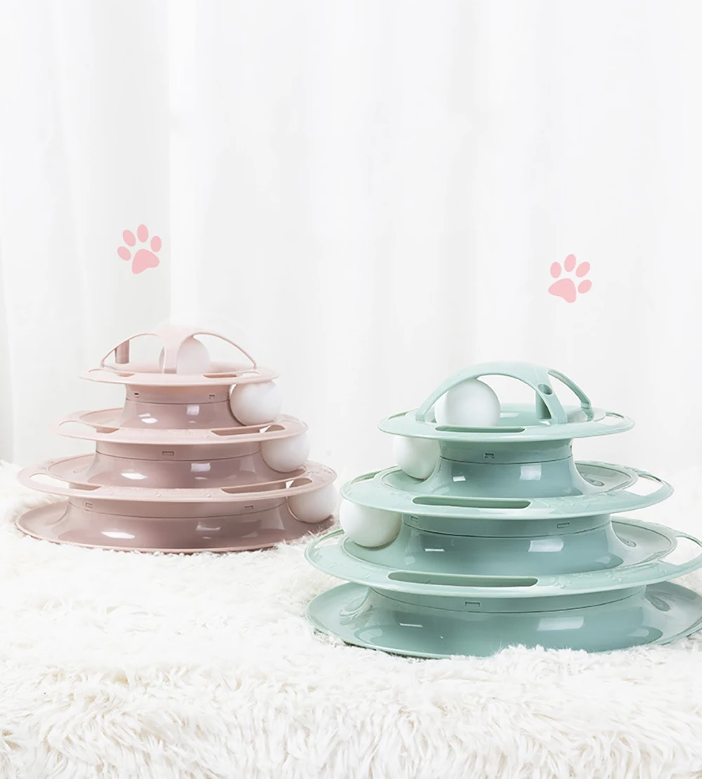 Detalle de los niveles de la pista circular de la torre para gatos