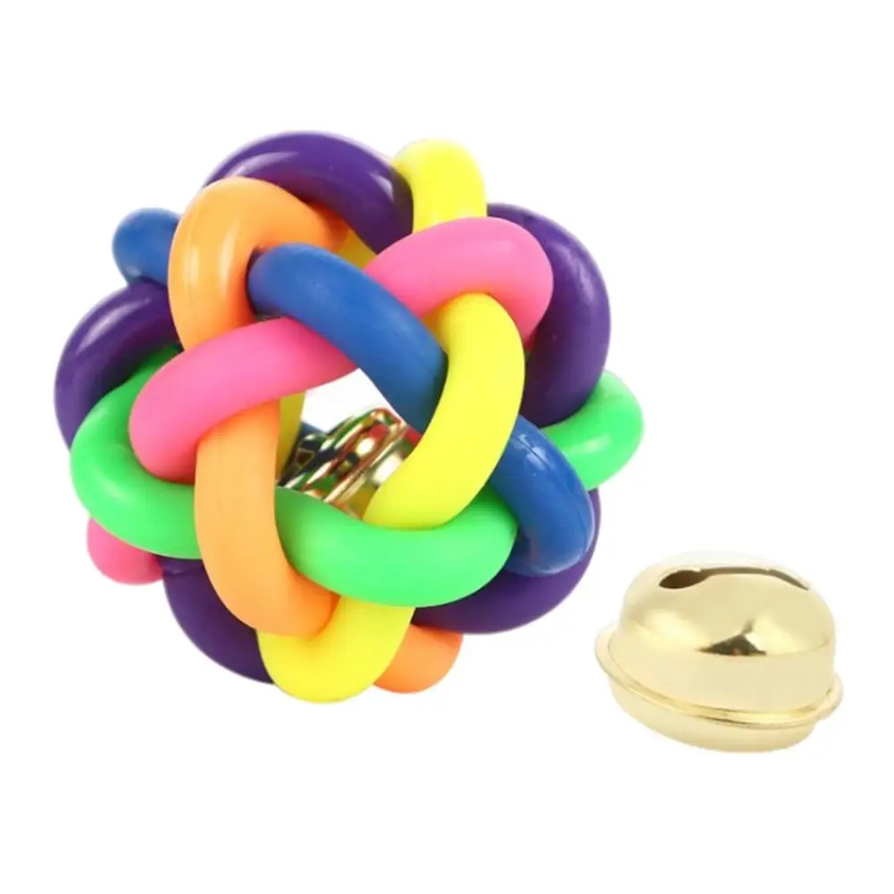 Bolas de goma con sonido de campana para perro, juguetes interactivos coloridos para masticar, pelota para entrenamiento de mascotas, ejercicio, juguetes para masticar - imagen 5