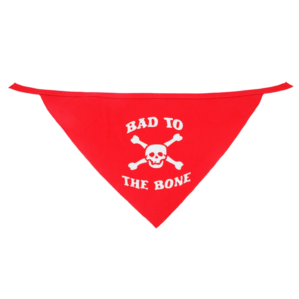 BAD TO THE BONE-Pañuelo ajustable para el cuello para perro, pañuelo para mascotas, bonito pañuelo para cachorro, perro, gato, Baberos para mascotas - imagen 5
