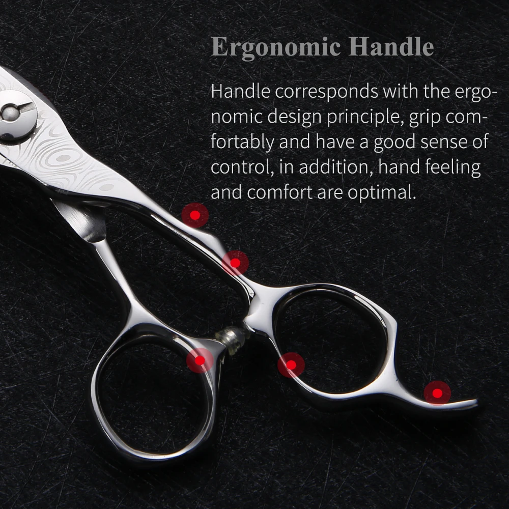 Fenice-Tijeras de corte profesional para mascotas, Tijeras rectas de 7,5 pulgadas, de Damasco, para perros y gatos - imagen 4