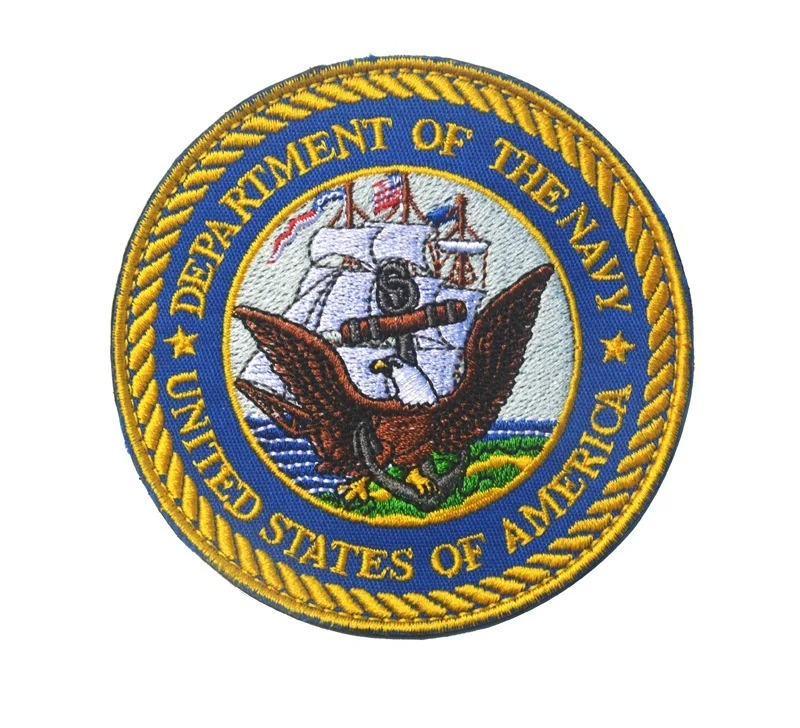 Parche bordado USM USN, insignia de brazalete, apliques de costura decorativos militares, adorno, parches tácticos - imagen 4