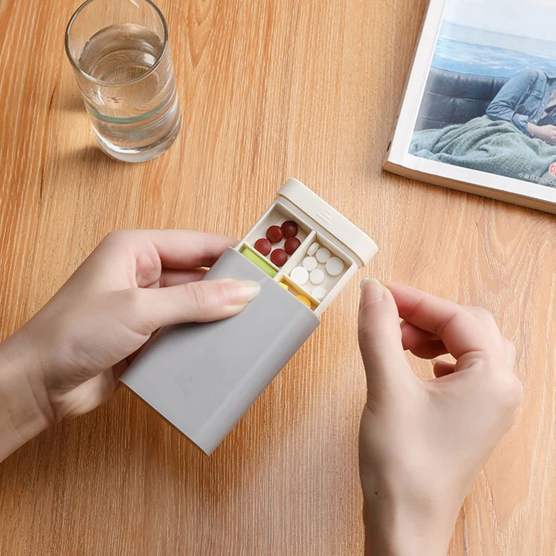 Mini pastillero portátil para el hogar, caja pequeña de almacenamiento sellada, artículo limpio - imagen 3