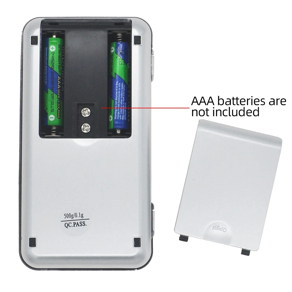 Báscula de bolsillo portátil, báscula de peso electrónica de 500g y 0,1g, balanza Digital, joyería de bolsillo, báscula de diamante para cocina - imagen 5