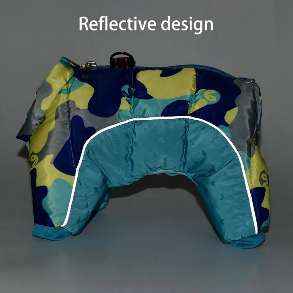 Chaqueta cálida de invierno para mascotas, ropa impermeable para perros pequeños y medianos, abrigo grueso para cachorros, Chihuahua, Bulldog Francés, mono Pug - imagen 2