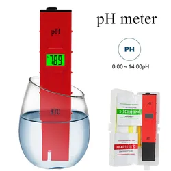 Medidor de pH portátil con pantalla retroiluminada para agua mascotas