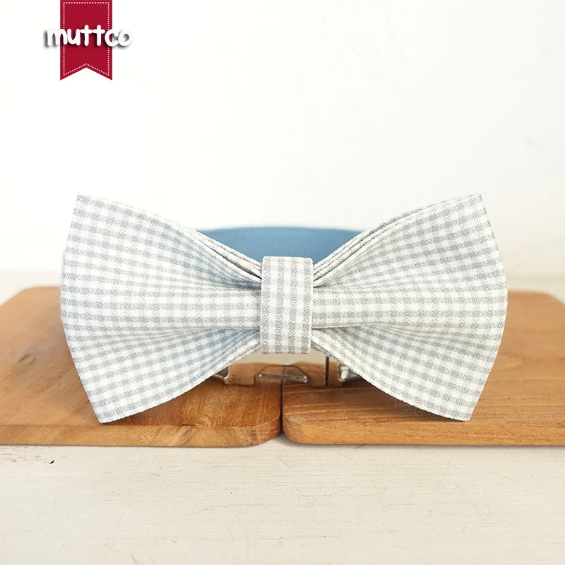 MUTTCO vende al por menor collar de estilo británico collar de perro THE AEGEAN SEA 5 tamaños UDC022