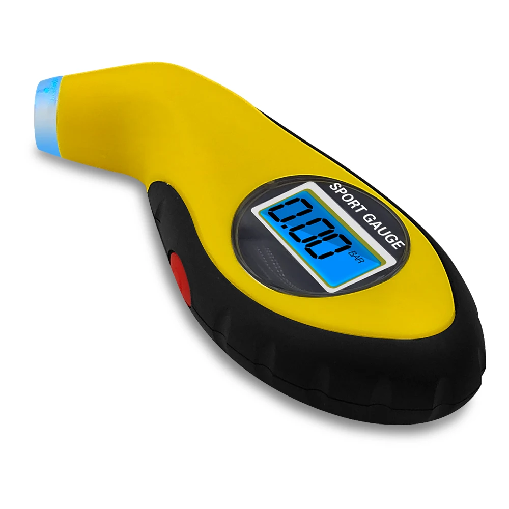 Medidor de presión de neumáticos de coche, medidor de neumáticos LCD, manómetro Digital de neumáticos, barómetro, herramienta de prueba, monitor de alarma de seguridad para motocicleta - imagen 4