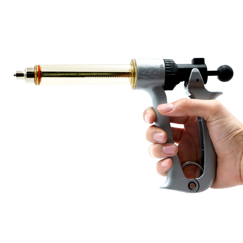 Jeringa semiautomática de inyección ajustable para animales de granja veterinaria, jeringa continua para cerdo, oveja, vaca, caballo, 25ml/50ml - imagen 2