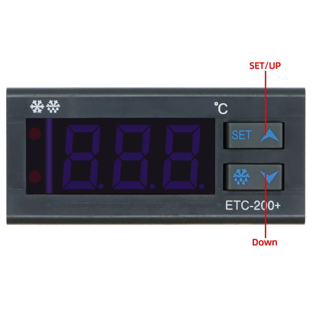 Controlador de temperatura ETC-200 + microordenador, termostato Digital, Mini Control de temperatura, refrigeración, alarma de descongelación, 220V - imagen 4
