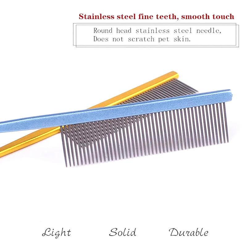 Benepaw-peine profesional de acero inoxidable para perro, herramienta de aseo para mascotas, cómoda, antiestática, indolora - imagen 3