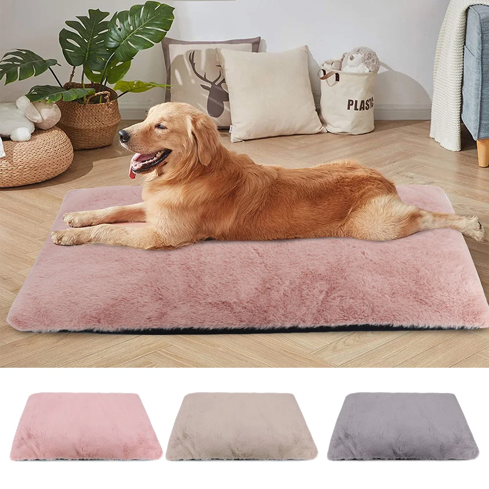 Estera gruesa y cálida para cama de perro, cojín suave para dormir para mascotas, esteras lavables para perros y gatos con cojines extraíbles para perros pequeños y grandes