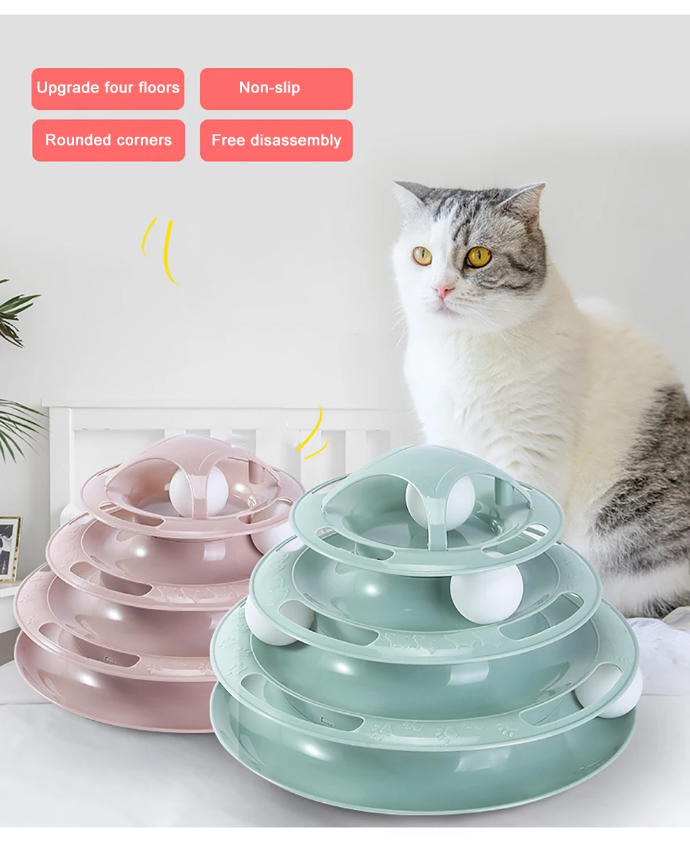 Torre de juguete para gatos vista desde arriba