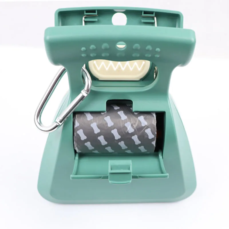 Cuchara plegable de viaje para perros y mascotas, con 1 rollo de bolsas descompuibles, cuchara para excrementos, limpiador de excrementos limpio