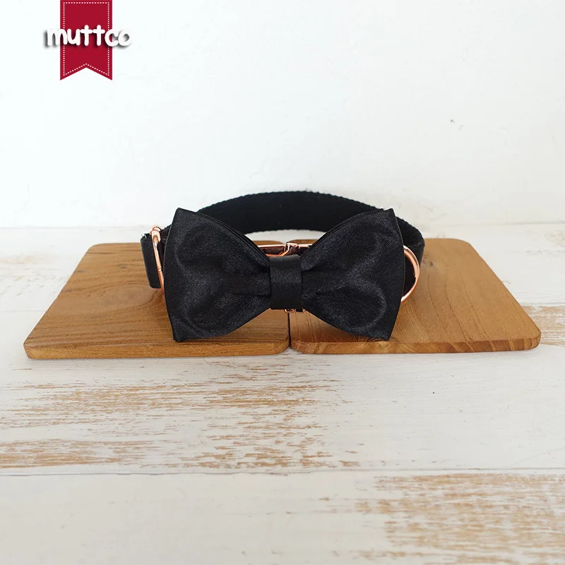 MUTTCO-collar personalizado con etiqueta de identificación para perro mascota, correa THE BLACK KNIGHT, collar con placa con nombre ajustable para cachorros, 5 tamaños, UDC083 - imagen 5