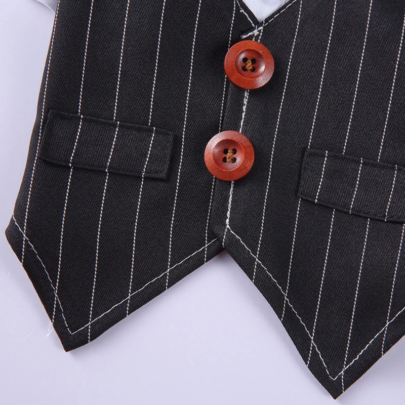 Ropa de caballero para perros, traje de boda, camisa Formal para perros pequeños, esmoquin con pajarita, traje para mascotas, disfraz de Halloween y Navidad - imagen 5