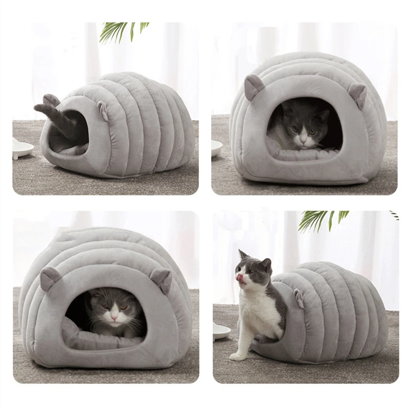 Cama cálida para mascotas, casa de invierno para cachorros y gatos, cojín para mascotas, cesta interior, cueva, perrera, Nido, productos para mascotas - imagen 4