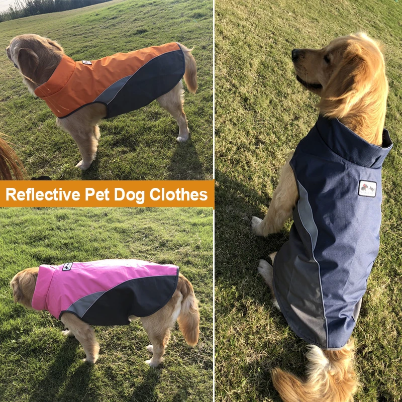 Ropa reflectante para perro, abrigo impermeable para perro, chaqueta para cachorro, chaleco cálido, ropa para perros grandes, XS-XXXL, envío directo - imagen 3