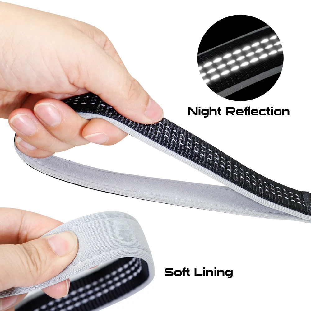 Conjunto de correa de nailon para perro, Collar personalizado suave, acolchado de plomo con hebilla de seguridad, para perros pequeños, medianos y grandes, Pitbull - imagen 2