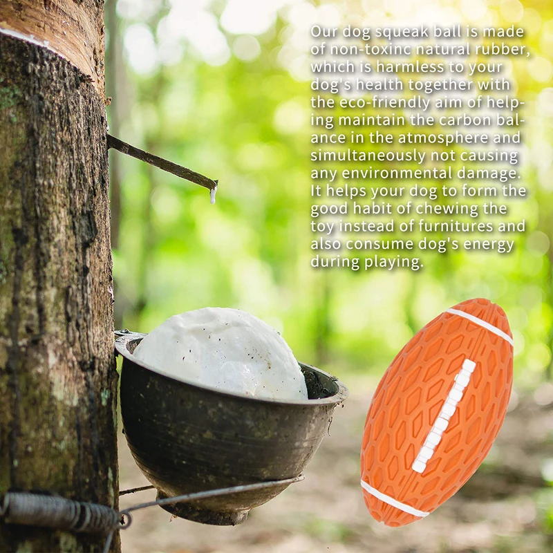 Benepaw-pelota de goma chirriante duradera para perros, juguete interactivo para dentición, alivio del estrés, no tóxico, hinchable, para masticar - imagen 4