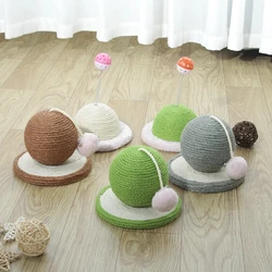 Rascador con bola interactiva para gatos – Base de sisal para afilar