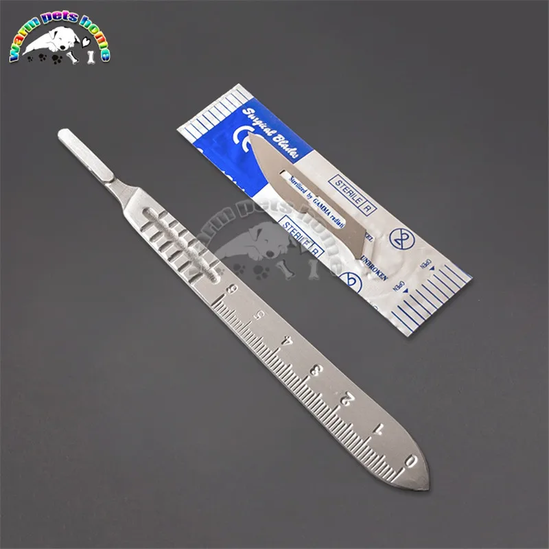 Mango de bisturí para mascotas, cuchillo de utilidad, cuchillo de tallado, instrumento veterinario - imagen 5