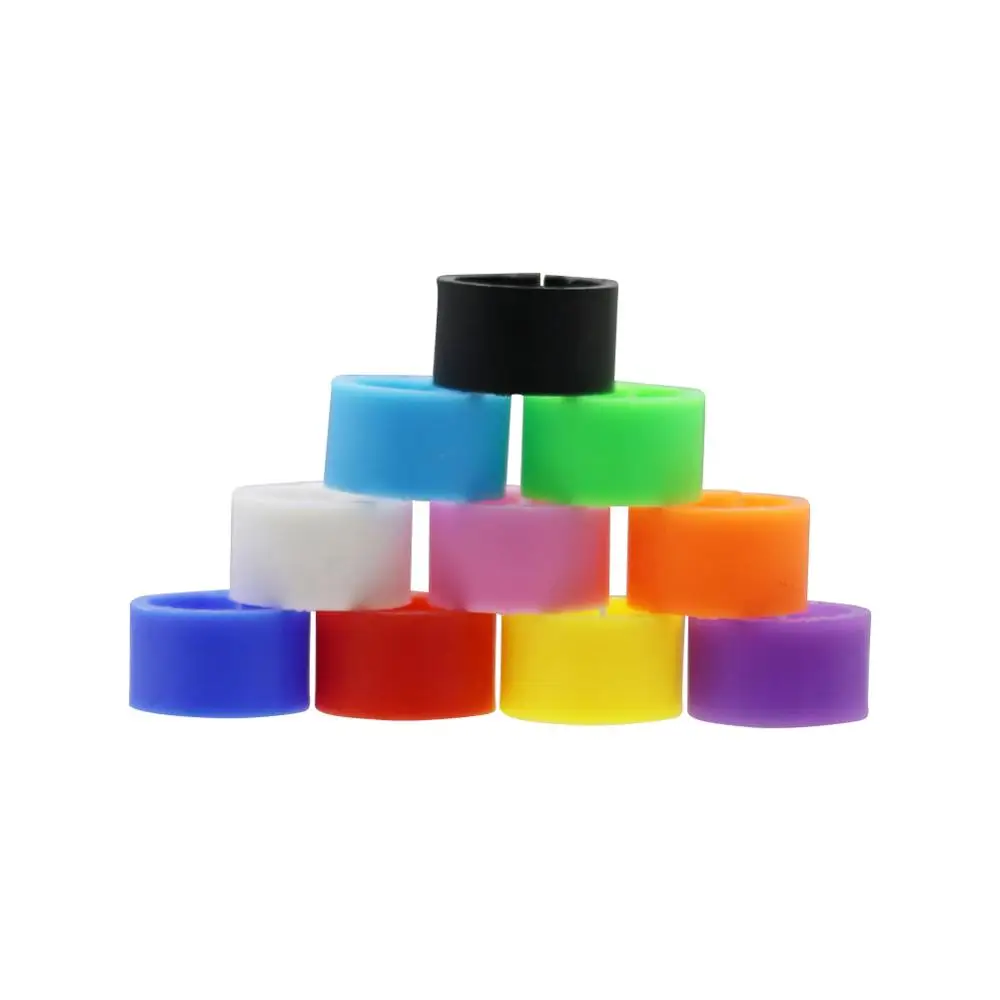 Anillos de plástico para pies de pájaros, 10 colores, diámetro interior de 8mm de ancho y 7mm, anillo de Clip para Paloma, Paloma, codorniz, portador de animales de granja, 100 Uds. - imagen 3