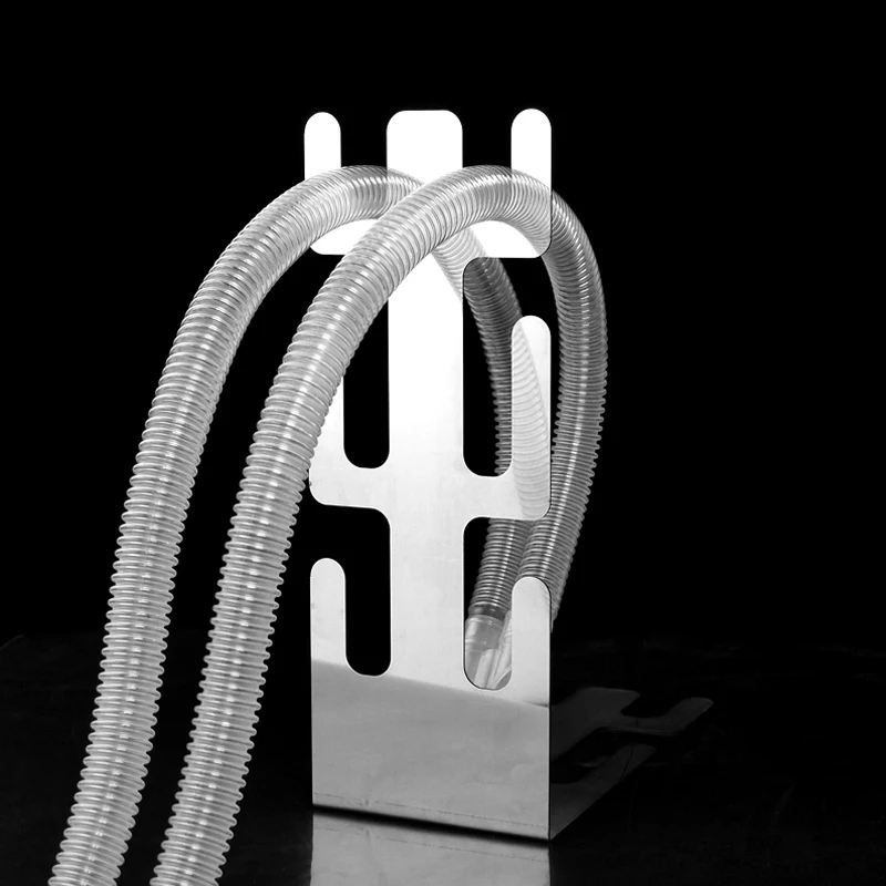 Soporte de circuito de respiración de anestesia, soporte acrílico para soporte de tubo corrugado, equipo veterinario