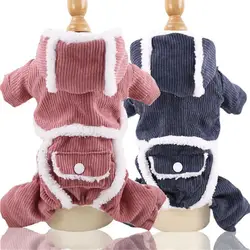 Abrigo de invierno con capucha para perros pequeños Chihuahua y Pug
