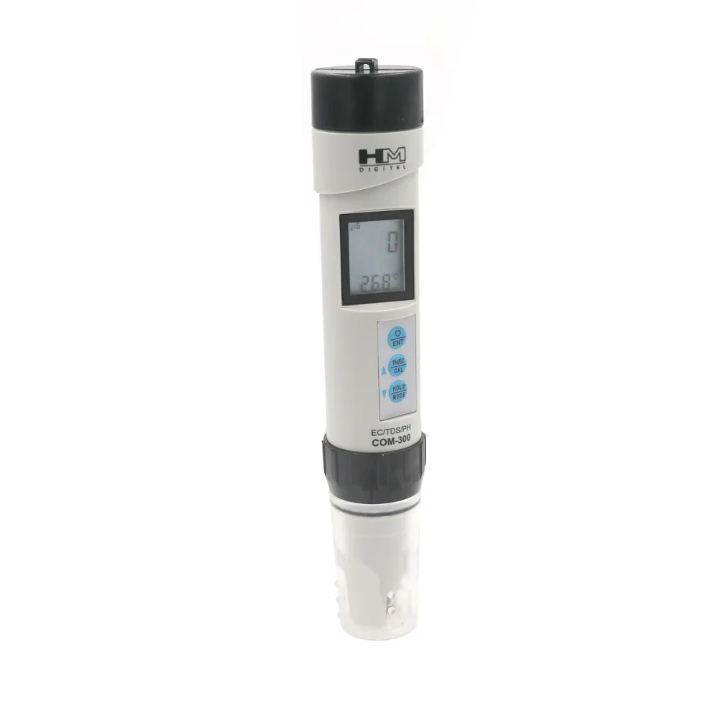 Probador de calidad del agua HM COM-300 EC TDS PH 4 en 1, medidor de PH de PH-200, probador ORP impermeable con calibración ATC y retención de datos - imagen 2