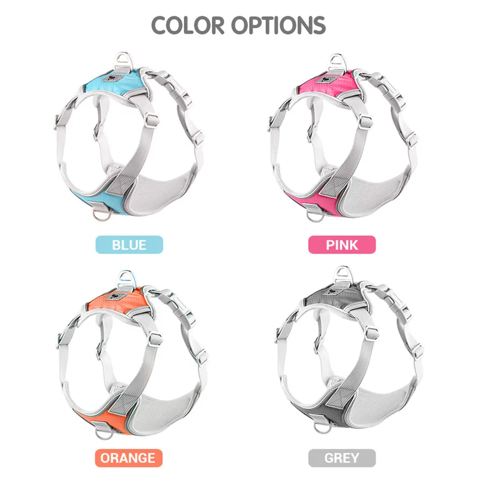 Arnés suave reflectante para perros pequeños y medianos, sin tirones, ajustable, para mascotas, Boston Terrier, Bulldog francés - imagen 5